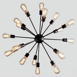 Suspension moderne à 20 lampes de forme radiale