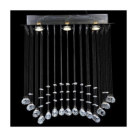 Plafonnier en métal chromé cristal classique traditionnel Plafonnier en métal chromé cristal classique traditionnel