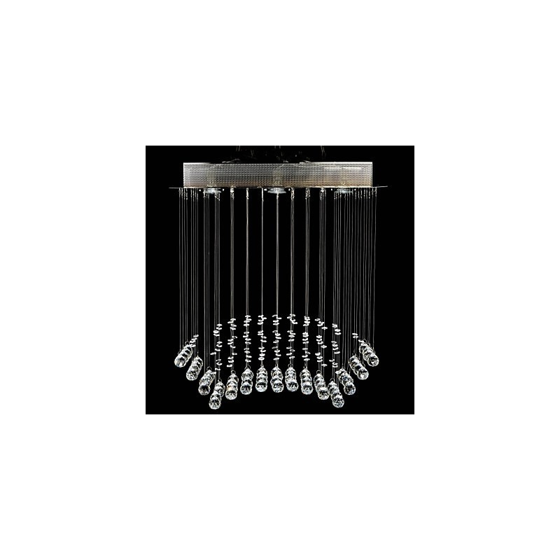 Plafonnier en métal chromé cristal classique traditionnel