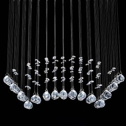Plafonnier en métal chromé cristal classique traditionnel