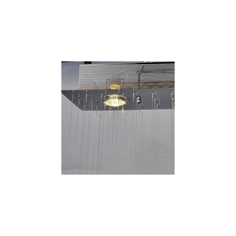 Plafonnier en métal chromé cristal classique traditionnel