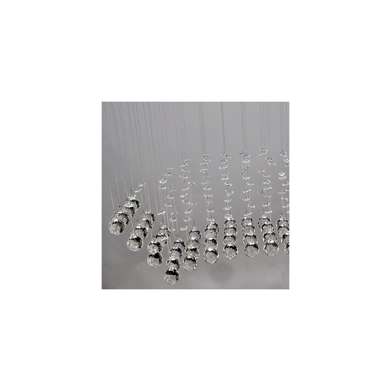 Plafonnier en métal chromé cristal classique traditionnel