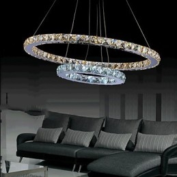 Lustre en cristal suspendu pour hôtel, éclairage de plafond, luminaires avec lumière blanche chaude et froide