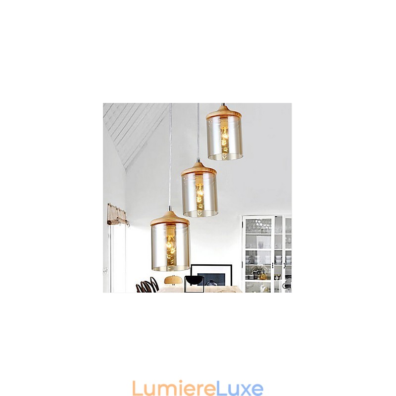 Petite lampe suspendue en verre artistique