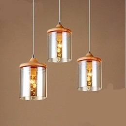 Petite lampe suspendue en verre artistique