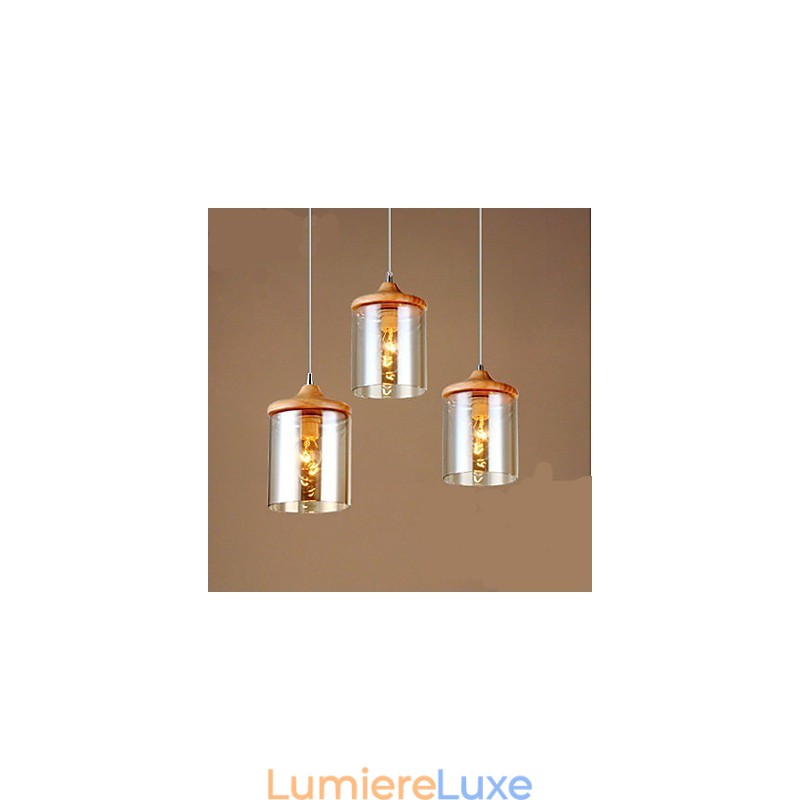 Petite lampe suspendue en verre artistique
