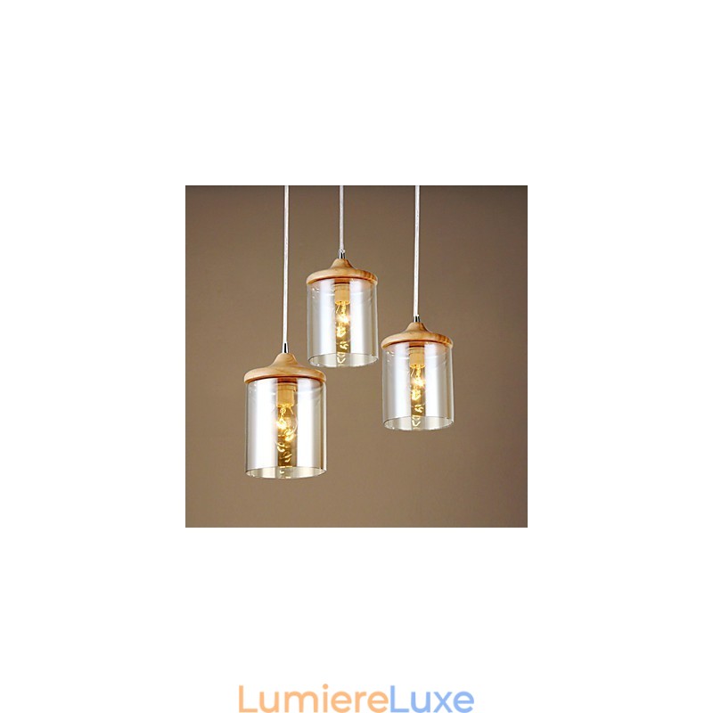 Petite lampe suspendue en verre artistique