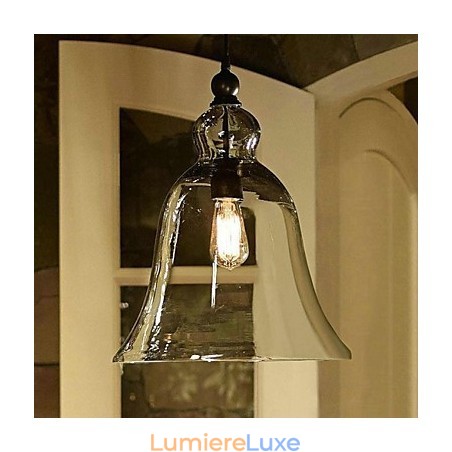 Suspension en verre peint style mini country Suspension en verre peint style mini country