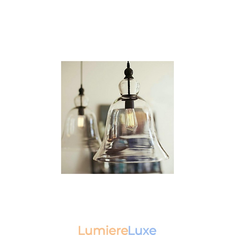 Suspension en verre peint style mini country