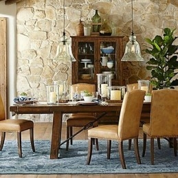 Suspension en verre peint style mini country