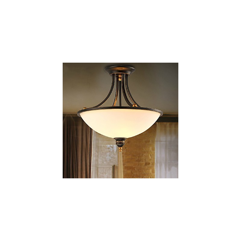 Lustre en métal galvanisé de style mini contemporain moderne