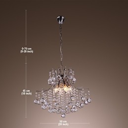 Suspension moderne contemporaine en métal galvanisé de style mini cristal