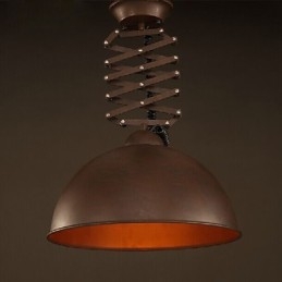 Abat-jour en fer forgé noir flexible pour lustre industriel, entrepôt, café, couvercle
