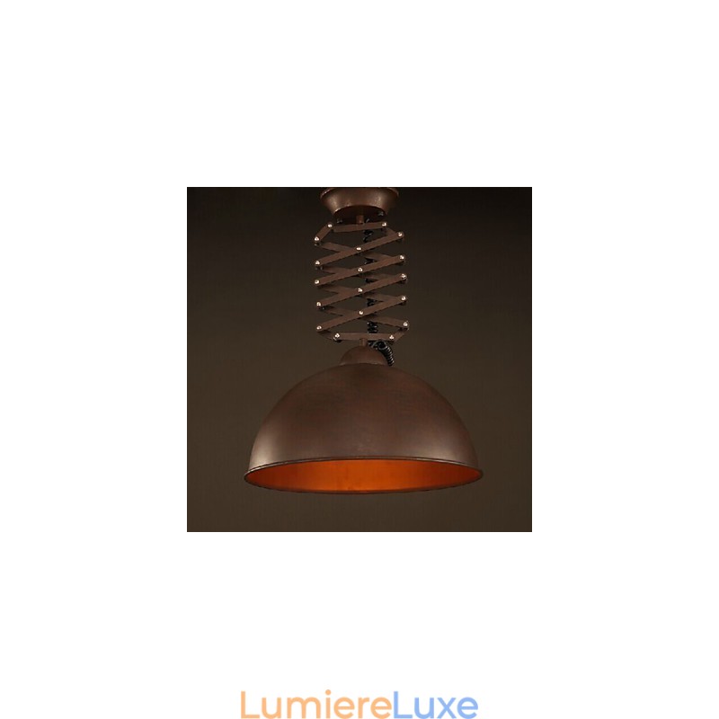 Abat-jour en fer forgé noir flexible pour lustre industriel, entrepôt, café, couvercle