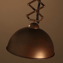 Abat-jour en fer forgé noir flexible pour lustre industriel, entrepôt, café, couvercle