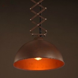 Abat-jour en fer forgé noir flexible pour lustre industriel, entrepôt, café, couvercle