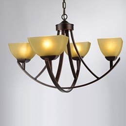 Lustre 4 lumières traditionnel classique vintage en métal