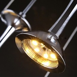 Suspension moderne à 7 lumières, ampoules intégrées incluses, éclairage d'escalier