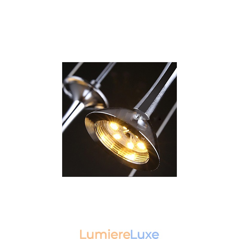 Suspension moderne à 7 lumières, ampoules intégrées incluses, éclairage d'escalier