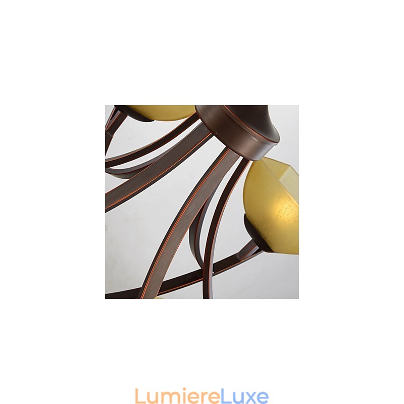 Lustre 4 lumières traditionnel classique vintage en métal