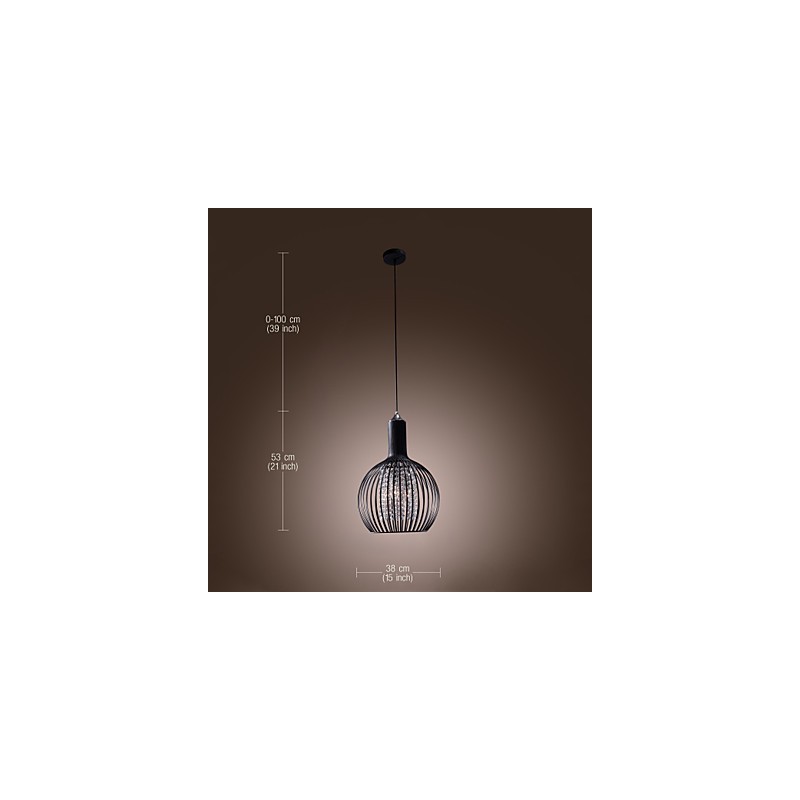 Suspension moderne contemporaine en cristal galvanisé de style mini lanterne