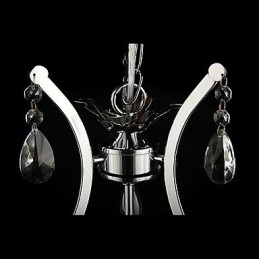 Lustre en cristal à 3 lumières en métal