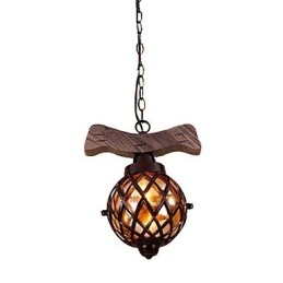 Lustre suspendu style mini traditionnel classique country globe