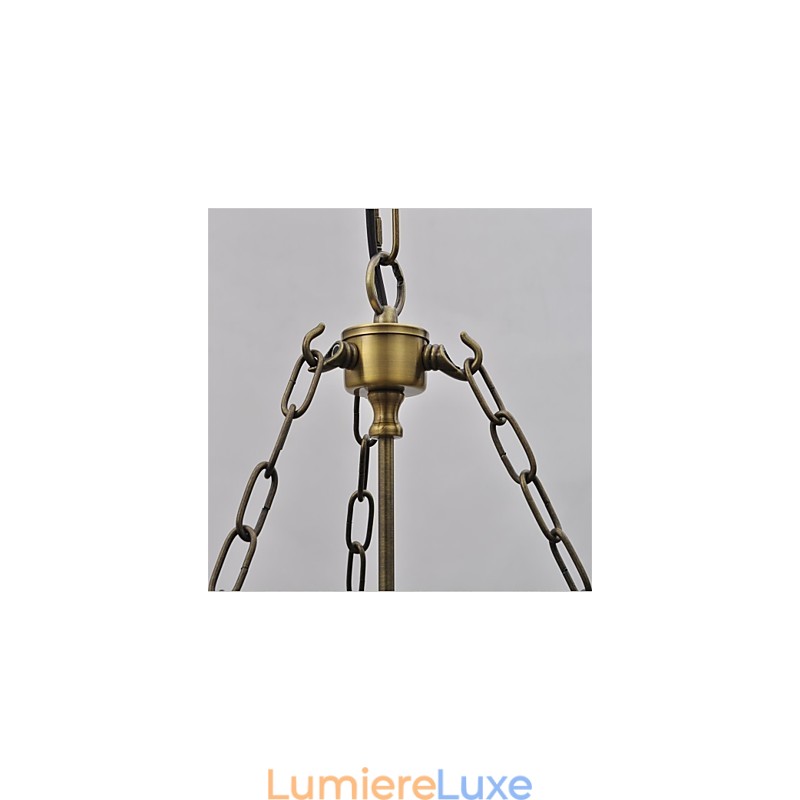 Lustre en verre style cloche de temple vintage de style country américain