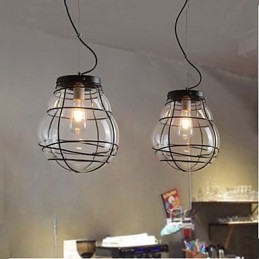 Lampe à suspension rétro en verre, simple, moderne et créative, style Europe du Nord