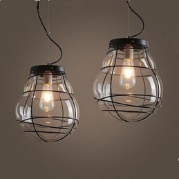 Lampe à suspension rétro en verre, simple, moderne et créative, style Europe du Nord