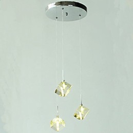Lampe en cristal tendance à trois têtes