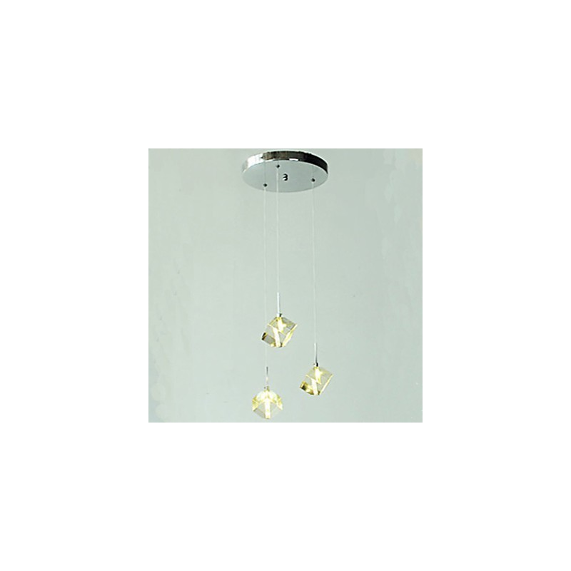 Lampe en cristal tendance à trois têtes