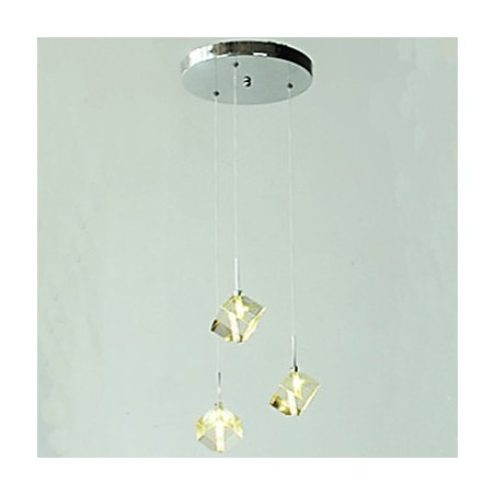 Lampe en cristal tendance à trois têtes Lampe en cristal tendance à trois têtes