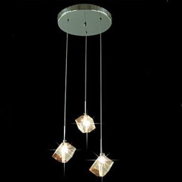 Lampe en cristal tendance à trois têtes