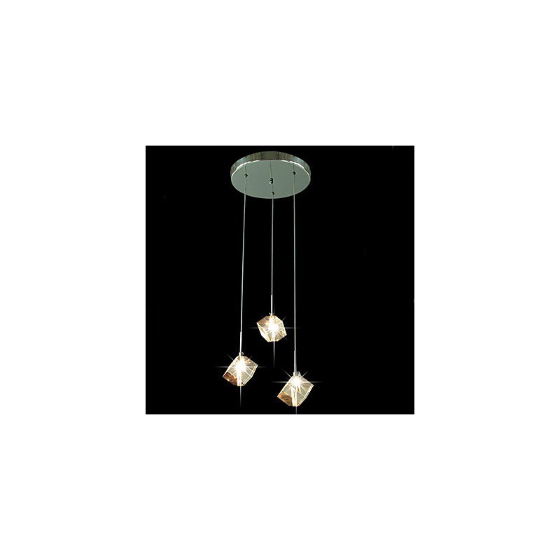 Lampe en cristal tendance à trois têtes