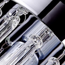 Suspension moderne à 3 lumières avec tige en verre