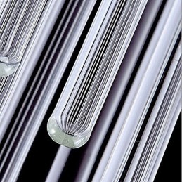 Suspension moderne à 3 lumières avec tige en verre