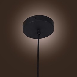 Suspension en verre transparent au design bulle marron
