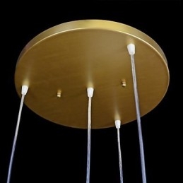 Suspension en bronze à quatre lumières, abat-jour en verre, style rétro européen classique