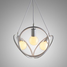 Lustre suspendu à 3 lumières, style traditionnel, classique et rétro, en métal