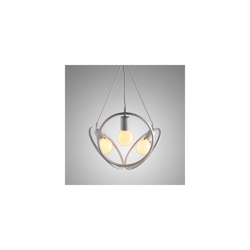 Lustre suspendu à 3 lumières, style traditionnel, classique et rétro, en métal