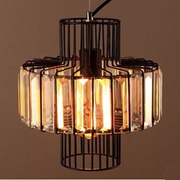 Petite suspension en cristal de style country américain