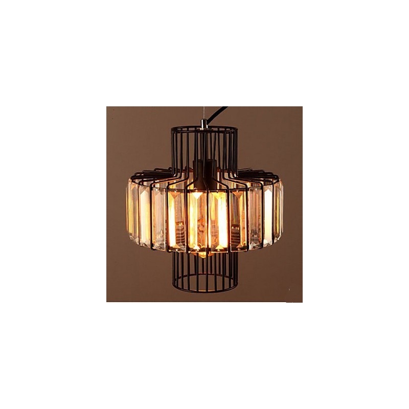 Petite suspension en cristal de style country américain