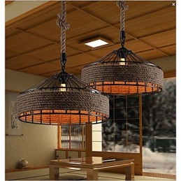 Lustre suspendu en métal à 2 lampes Country Designers Others