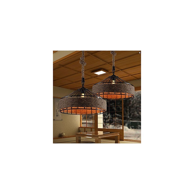 Lustre suspendu en métal à 2 lampes Country Designers Others