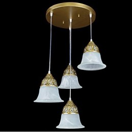 Suspension traditionnelle classique rustique en métal bronze rétro