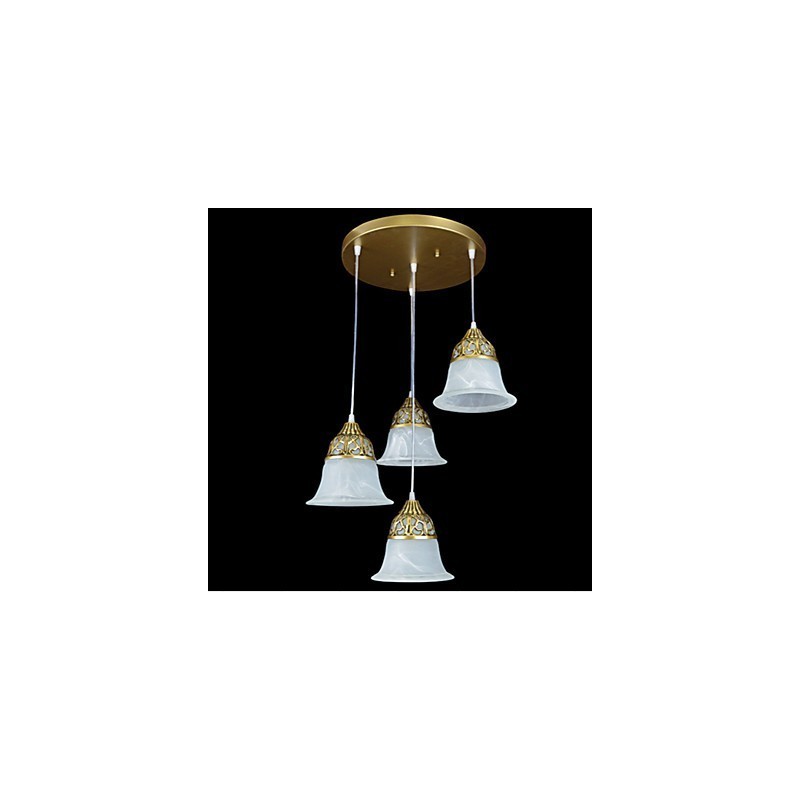Suspension traditionnelle classique rustique en métal bronze rétro