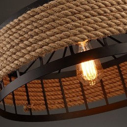 Lustre suspendu en métal à 2 lampes Country Designers Others