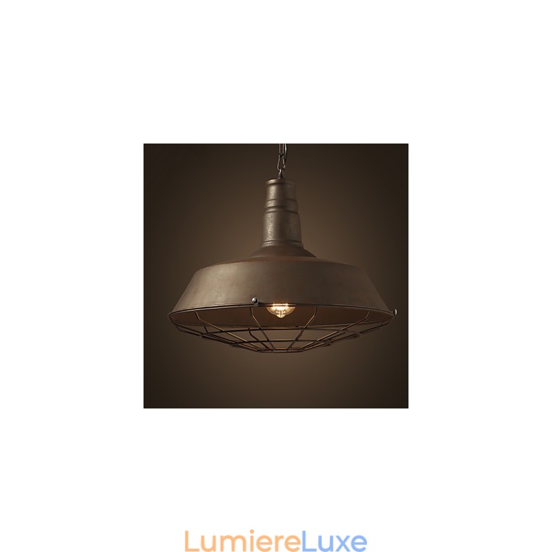 Lustre rétro américain en fer forgé minimaliste d'Europe du Nord