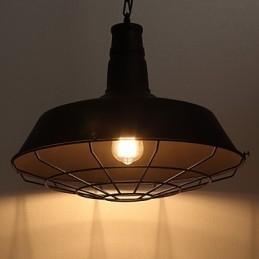 Lustre rétro américain en fer forgé minimaliste d'Europe du Nord